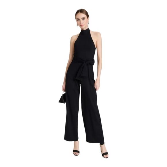 NWT Susana Monaco | Midnight Mock Open Back 32” Jumpsuit S - Picture 1 of 12